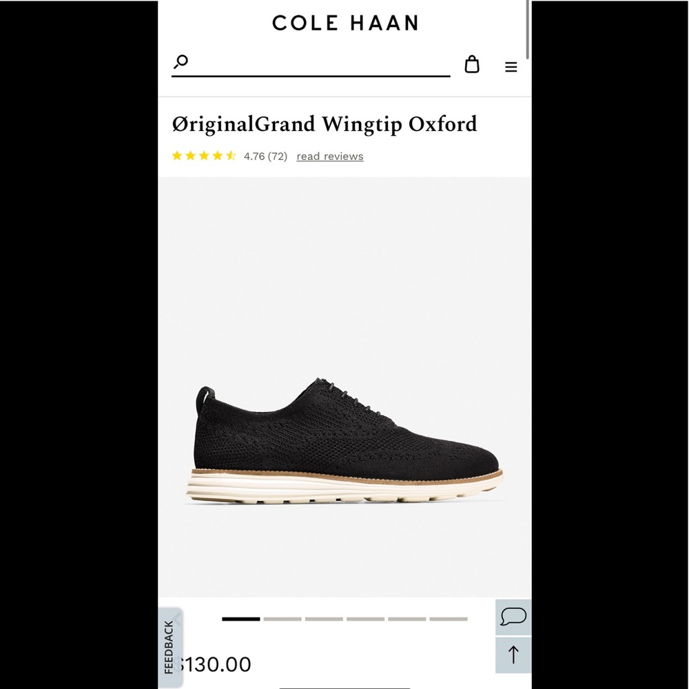 SOLD - Cole Haan ØriginalGrand Wingtip Oxford -NWT - Picture 6 of 6